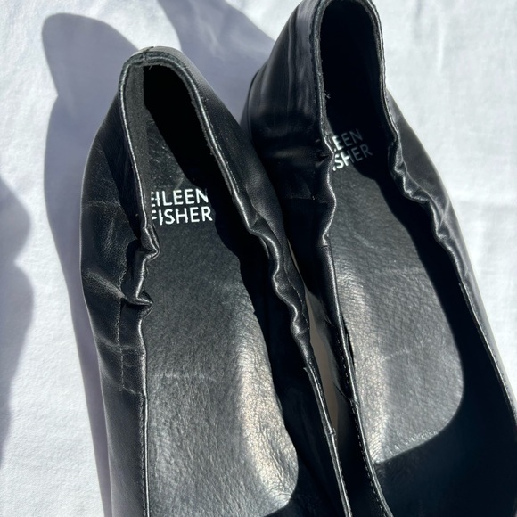 Eileen Fisher Winn Pump Women's Block Heel Shoes in BLACK Size 9.5 - Picture 5 of 10
